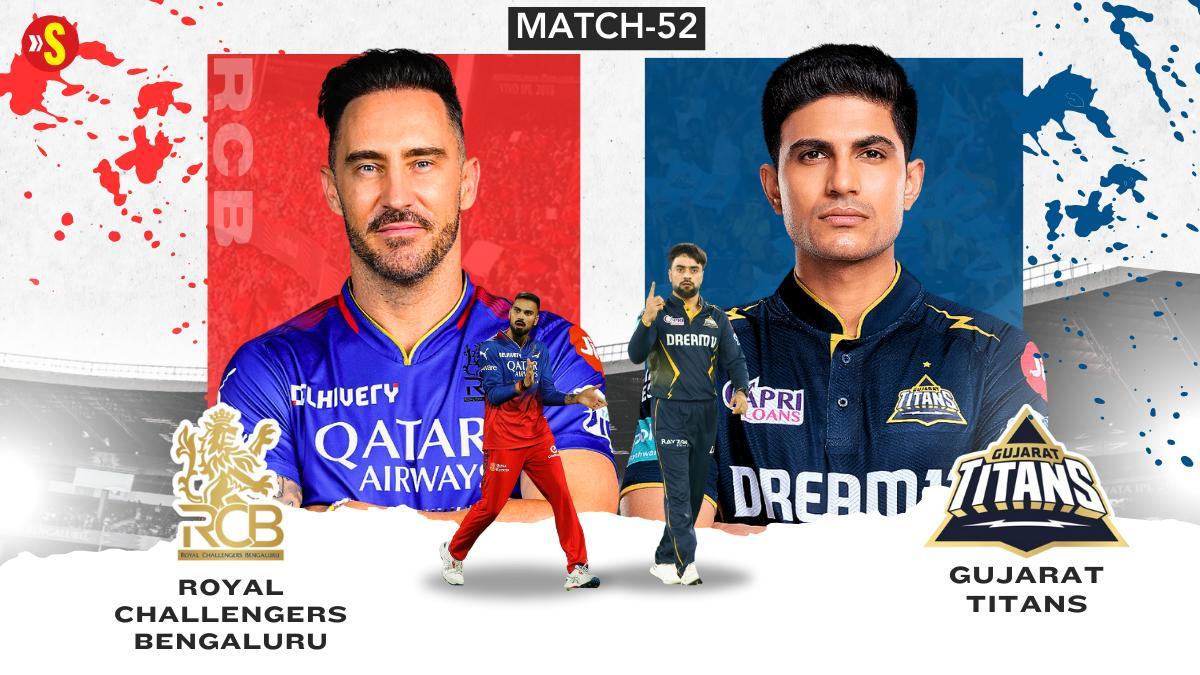 RCB vs GT Live Score, IPL 2024 Updates: Faf du Plessis-led Royal Challengers Bengaluru eyes third straight win